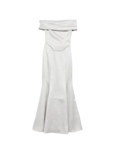 Solace London Alta Maxi Dress In Silver