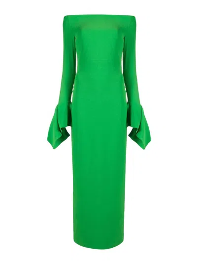 Solace London Amalie Maxi Dress In Green