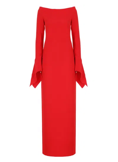Solace London Amalie Maxi Dress In Red