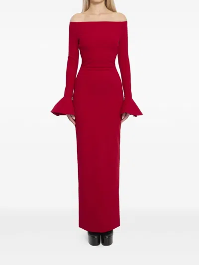 Solace London Anica Maxi Dress In Red