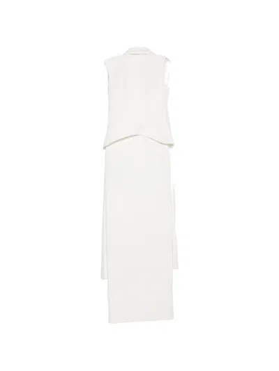 Solace London Annie Peplum-waist Draped-panel Maxi Dress In Multi