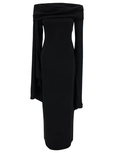 Solace London Arden Maxi Dress In Black