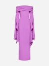 Solace London The Arden Draped Maxi Dress In Pink