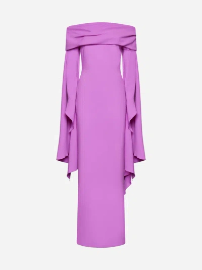 Solace London The Arden Draped Maxi Dress In Pink
