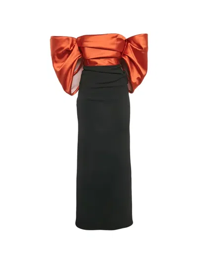 Pre-owned Solace London Arla Maxi Dress In Black