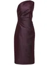 Solace London Asymmetrical Dress In Purple