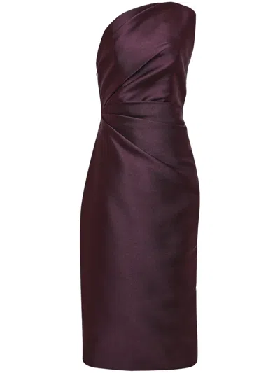 Solace London Asymmetrical Dress In Purple