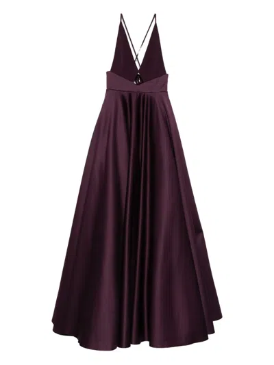 SOLACE LONDON AVALLON CROSS-STRAP MAXI DRESS