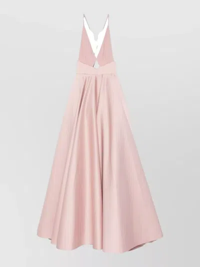 Solace London Avallon Maxi Dress Cutout Open Back In Pink