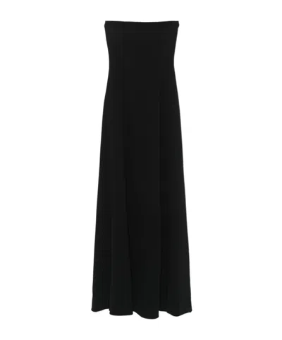 Solace London Bare Shoulder Flared Dress In Black