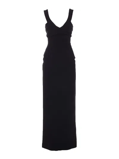 Solace London Black Nalani Maxi Dress