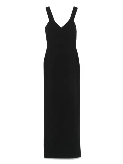 SOLACE LONDON BLACK NALANI MAXI DRESS