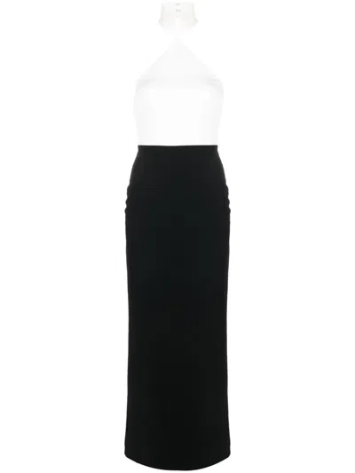 Solace London Blanca Halterneck Maxi Dress In Black