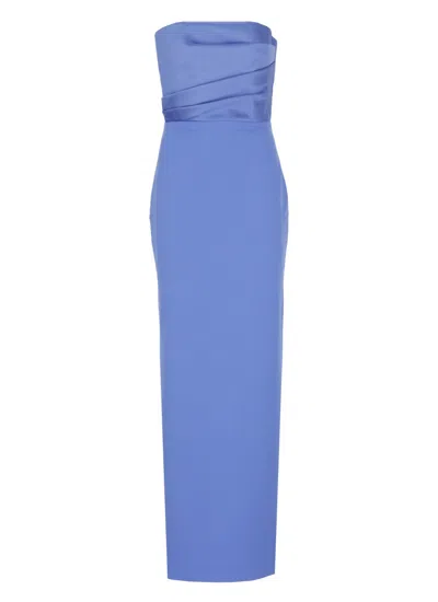 Solace London Blue Afra Maxi Dress