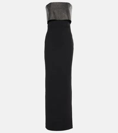Solace London Brandi Embellished Gown In Black
