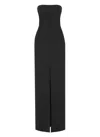 Solace London Bysha Strapless Crepe Maxi Dress In Black