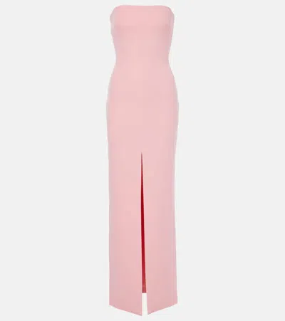 SOLACE LONDON BYSHA STRAPLESS CRÊPE GOWN