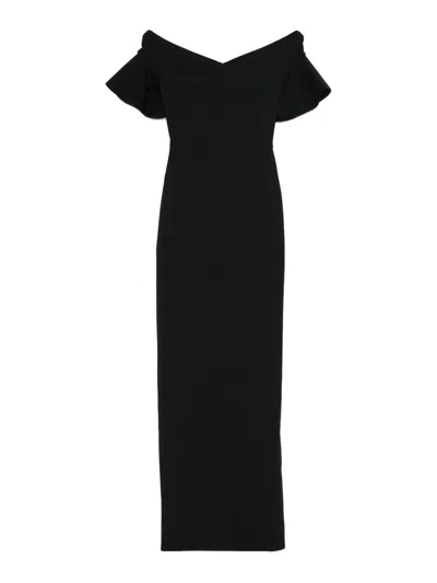 Solace London Cielo Maxi Dress In Black