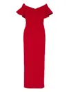 Solace London Cielo Maxi Dress In Red