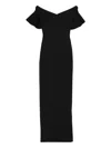 Solace London Cielo Off-shoulder Maxi Dress In Black