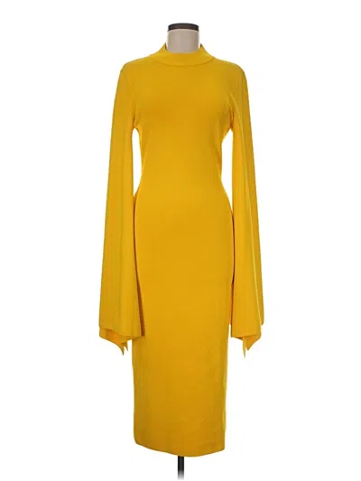 Pre-owned Solace London Cocktail Dress In Yellow