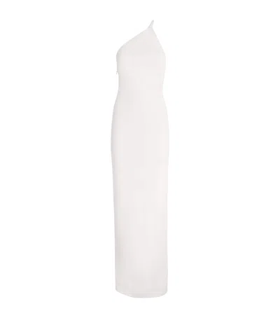 Solace London Crepe Alexandra Maxi Dress In White