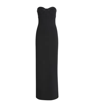 Solace London Crepe Keaton Maxi Dress In Black