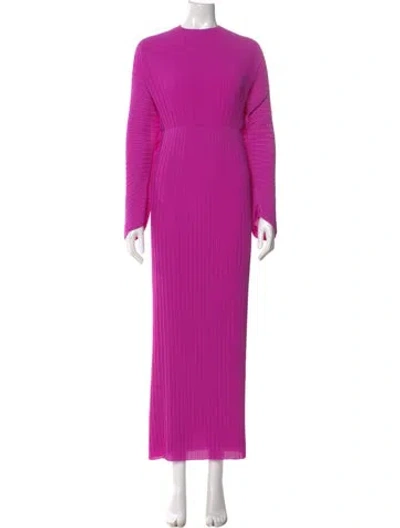Pre-owned Solace London Crew Neck Long Dress In Purple