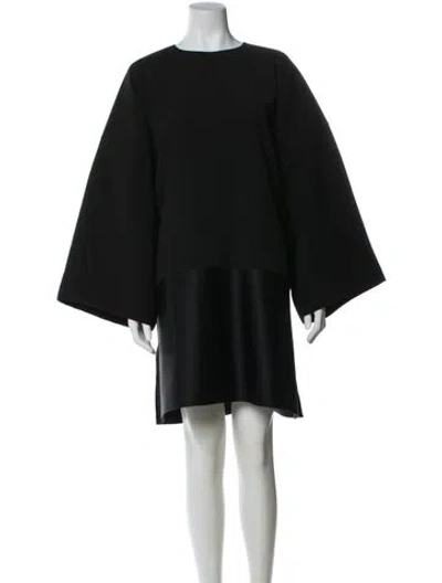 Pre-owned Solace London Crew Neck Mini Dress In Black