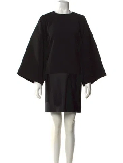 Pre-owned Solace London Crew Neck Mini Dress In Black