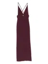 Solace London Cross-back Maxi Dress In Red