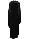 Solace London Dahlia Sash-detail Maxi Dress In Black