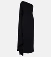 Solace London Daria One-shoulder Gown In Black