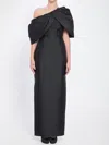 Solace London Davina Off-shoulder Maxi Dress In Black