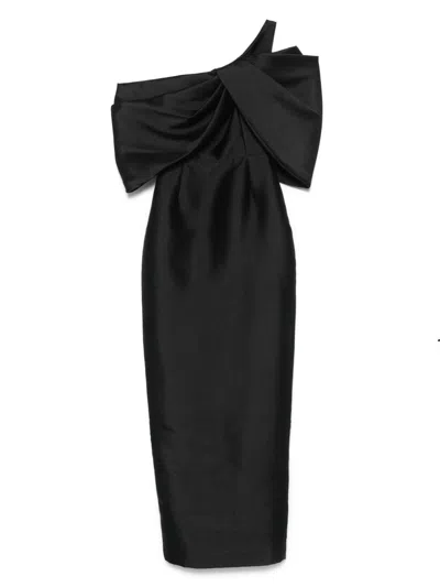 Solace London Davina Maxi Dress In Black