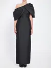 Solace London Davina Off-shoulder Maxi Dress In Black