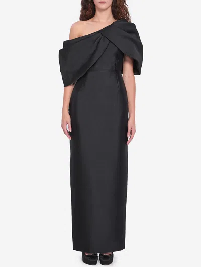 SOLACE LONDON DAVINA MAXI DRESS IN BLACK