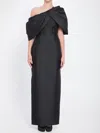 Solace London Davina Off-shoulder Maxi Dress In Black