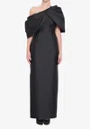 Solace London Davina Off-shoulder Maxi Dress In Black