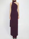 Solace London Demi One-shoulder Maxi Dress In Purple