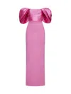 Solace London Sian Off-shoulder Gown In Pink