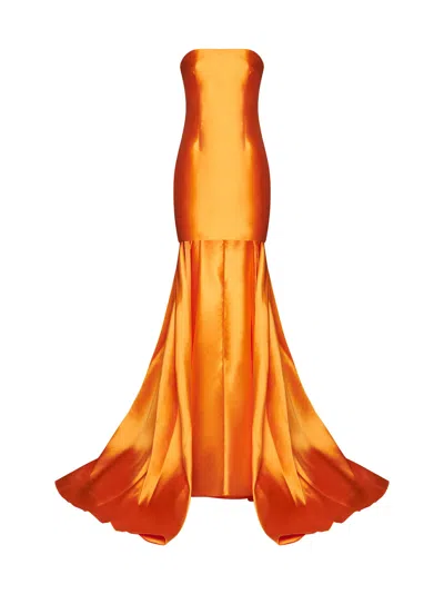 Solace London Dress In Orange