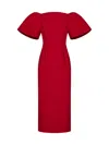 Solace London The Lora Midi Dress In Red