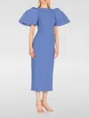 Solace London Lora Midi Dress In Blue
