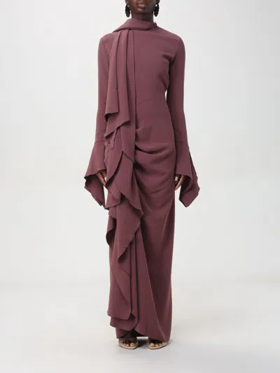 SOLACE LONDON DRESS SOLACE LONDON WOMAN COLOR BROWN,420483032