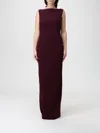 Solace London Sleeveless Boat-neck Maxi Dress In Burgundy
