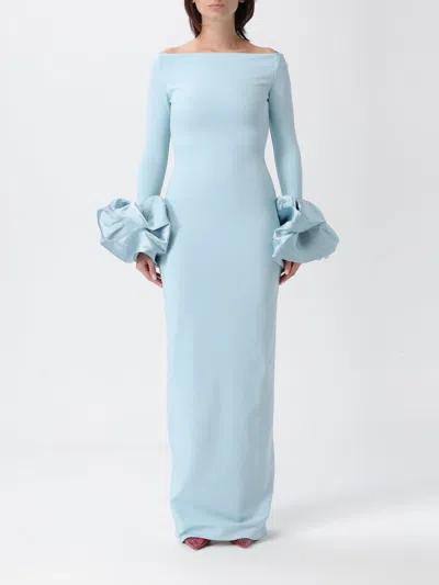 SOLACE LONDON DRESS SOLACE LONDON WOMAN COLOR GNAWED BLUE,430723011