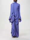 Solace London Nella Draped Ruched Crepe Maxi Dress In Lila
