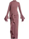 Solace London Dress Woman Brown In Purple