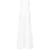 Solace London Alessandra Draped Strapless Gown In White